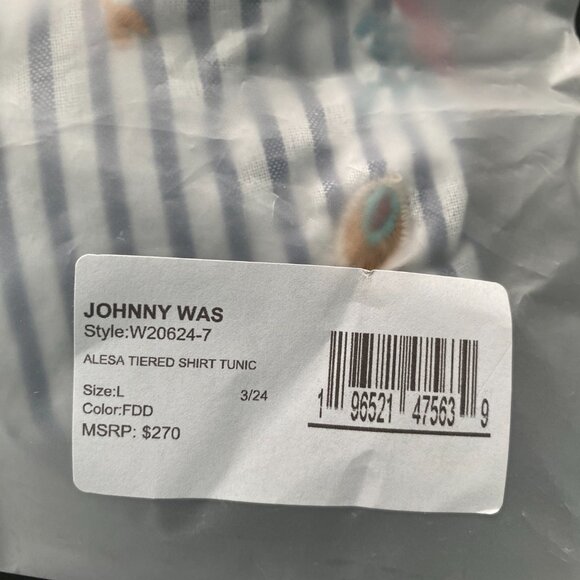 NWT Johnny Was Alesa Tiered Shirt Tunic Size Large Retail $270 - Picture 9 of 9
